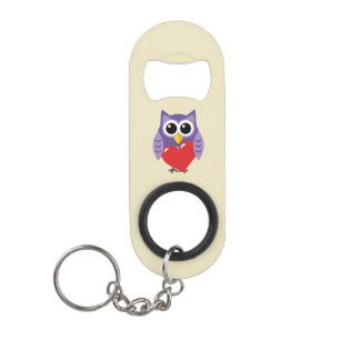 An Owly Love Keychain Bottle Opener