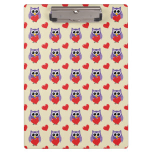 An Owly Love Pattern Clipboard