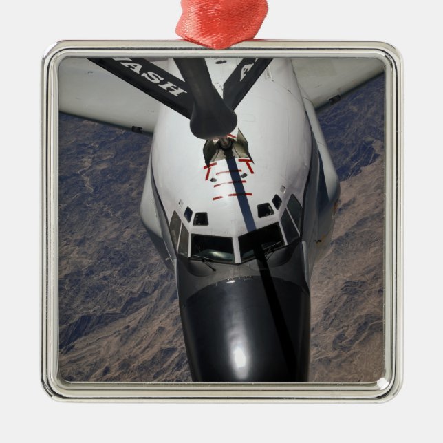 An RC-135 Rivet Joint Reconnaissance aircraft Metal Ornament (Front)