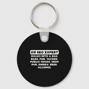 An Seo Expert Walks Funny Digital Online Marketing Keychain
