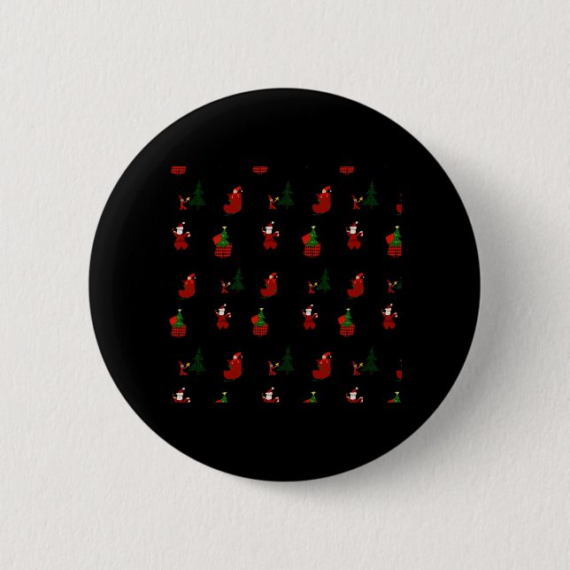An Ugly Christmas Pattern 2 Inch Round Button (Front)