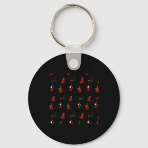 An Ugly Christmas Pattern Keychain