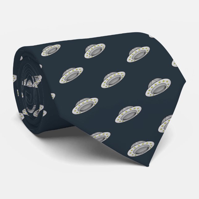 An unidentified flying object UFO Tie (Rolled)