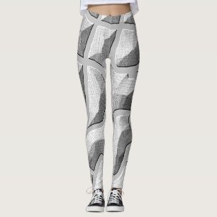 An unique embossing art grey"Ratti_Creative_Arts"  Leggings