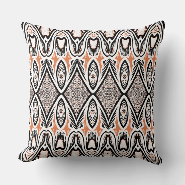 An unique multicolor classic fabric pattern  throw pillow (Front)