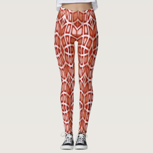 An unique red colour "Ratti_Creative_Arts"  Leggings