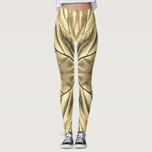 An unique wood texture "Ratti_Creative_Arts"  Leggings