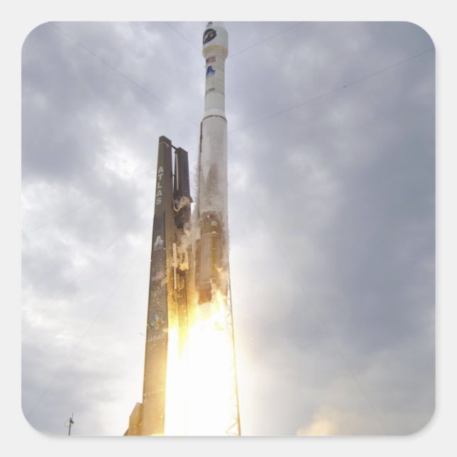 An United Launch Alliance Atlas V rocket lifts Square Sticker (Front)
