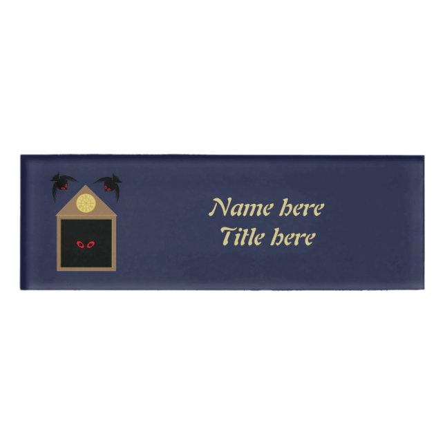 An Unkindness of Ravens Halloween Custom Name Tag (Front)