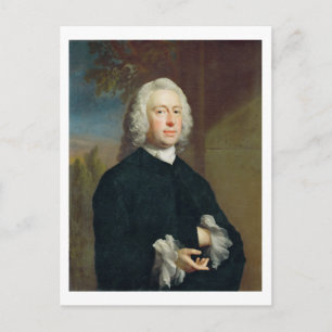 An Unknown Man in Black, 1735 (oil on canvas) Postcard