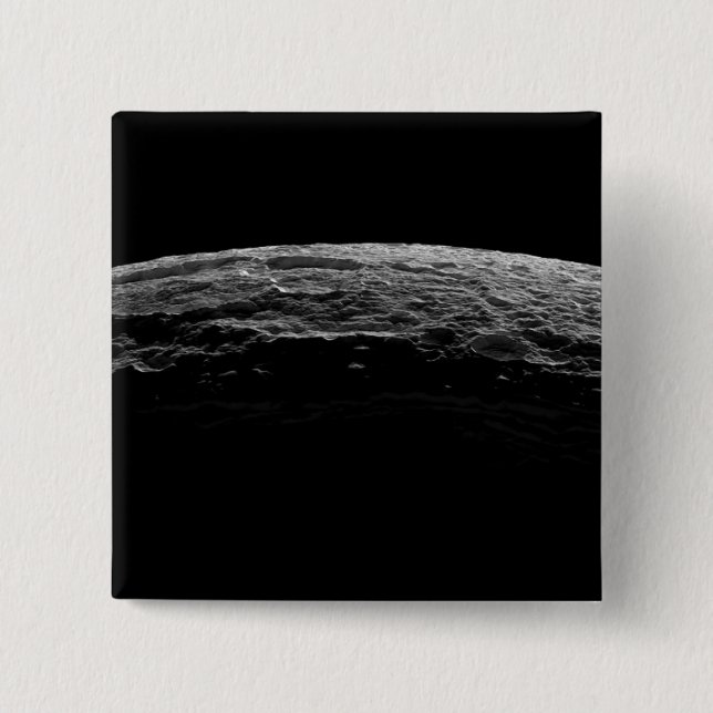 An unreal landscape of Saturn's moon 2 Inch Square Button (Front)