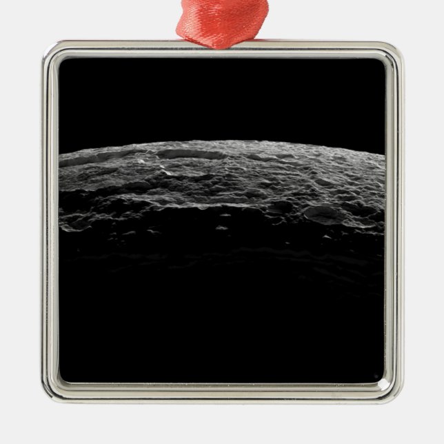 An unreal landscape of Saturn's moon Metal Ornament (Front)