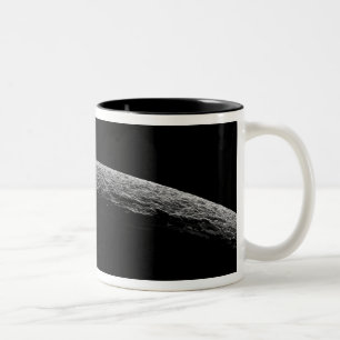 An unreal landscape of Saturn's moon Two-Tone Coffee Mug