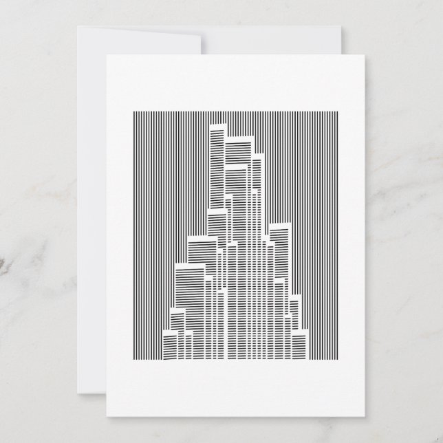 an urban beehive of concrete jungle  invitation (Front)