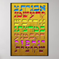Ana b"Koach ~ Initial Letters ~ Gold