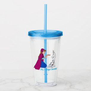 Ana Giving Olaf Carrot Nose Acrylic Tumbler