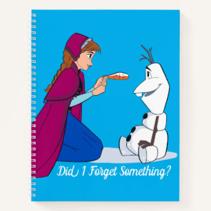 Ana Giving Olaf Carrot Nose Notebook