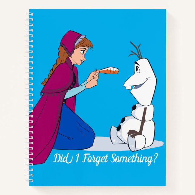 Ana Giving Olaf Carrot Nose Notebook (Front)