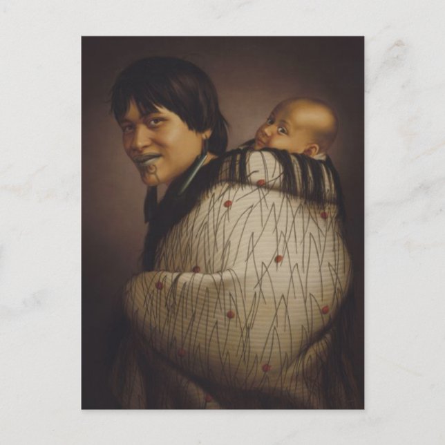 'Ana Rupene and Child' - G. Carte postale Lindauer (Devant)