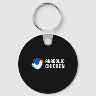 Anabolic Chicken Steroid Gym Fitness Bodybuilding  Keychain