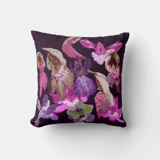 Anacamptis orchids throw pillow