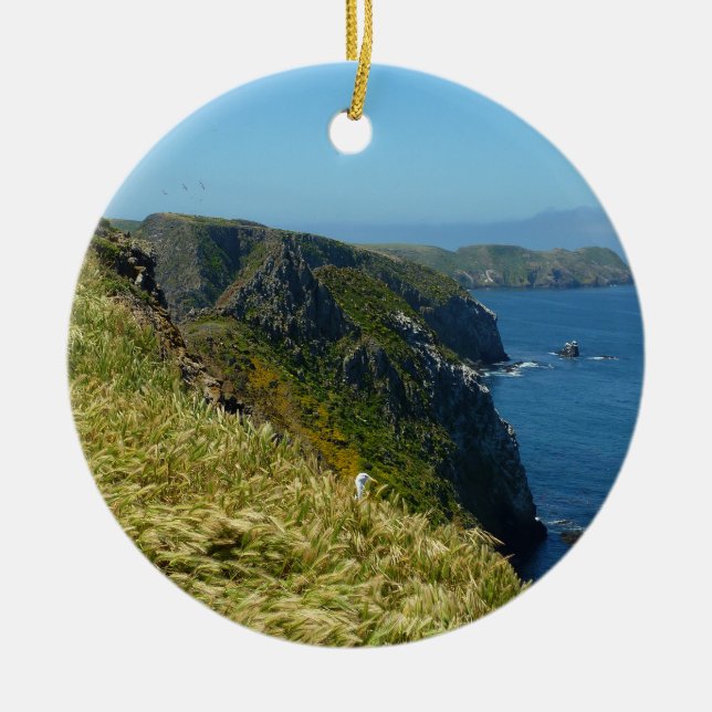 Anacapa's Inspiration Point II at Channel Islands Ceramic Ornament (Front)