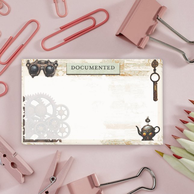 Anachronistic Steampunk, rusty gears 10"x6" Post-it Notes (Creator Uploaded)