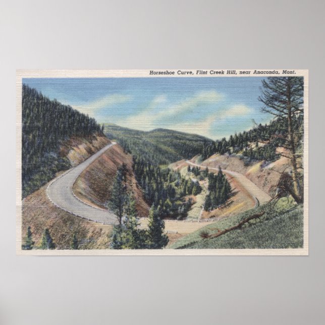 Anaconda, Montana - Horseshoe Curve Poster (Front)