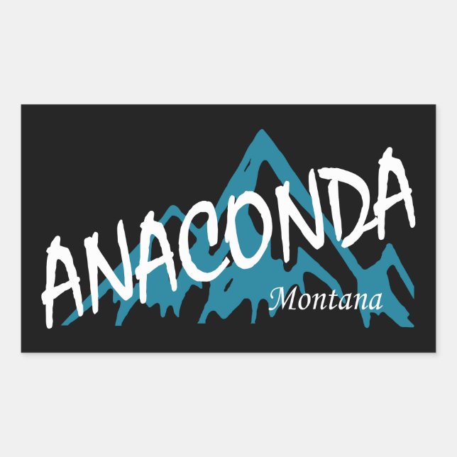 Anaconda Montana Mountains Sticker (Front)