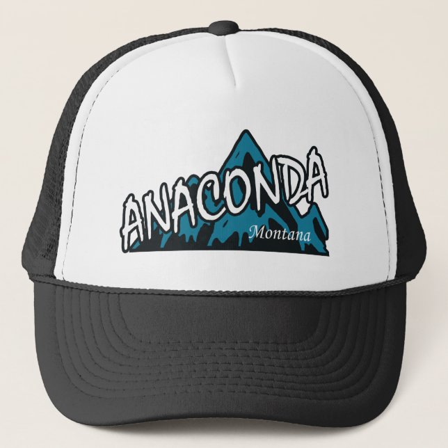 Anaconda Montana Mountains Trucker Hat (Front)