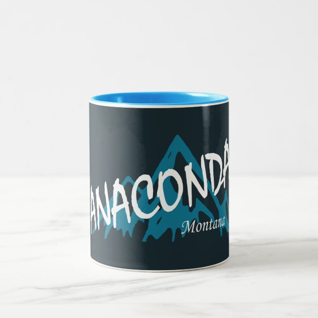 Anaconda Montana Mountains Two-Tone Coffee Mug (Center)