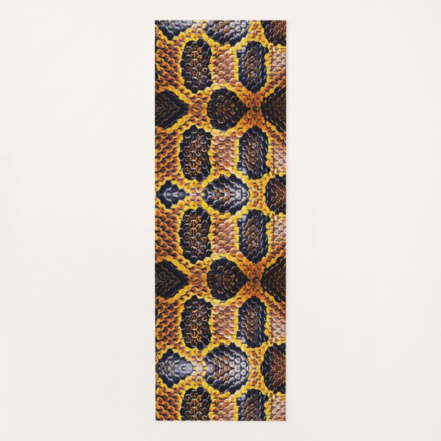 Anaconda snake skin print yoga mat (Front)
