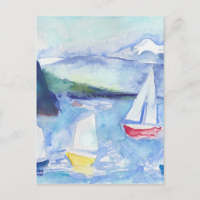 Anacortes Sailboats Postcard (Front)