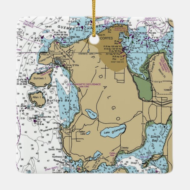 Anacortes WA Fidalgo Island Ceramic Ornament (Back)