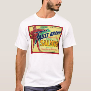 Anacortes, Washington - Faust Salmon Case Label T-Shirt
