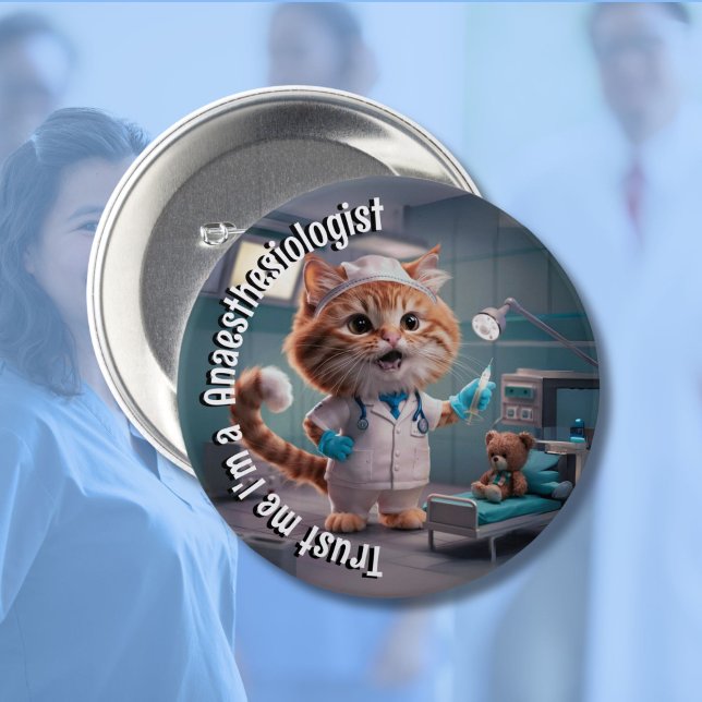  Anaesthesiologist medical doctor gift 3 Inch Round Button (Creator Uploaded)