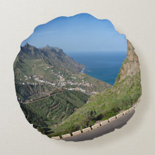 Anaga Mountains Round Pillow
