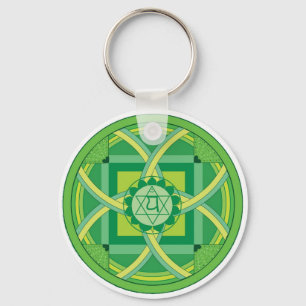 Anahata chakra Mandala Keychain