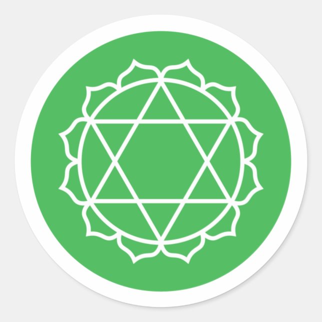 Anahata Heart Chakra Classic Round Sticker (Front)