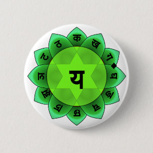 Anahata The Heart Chakra 2 Inch Round Button