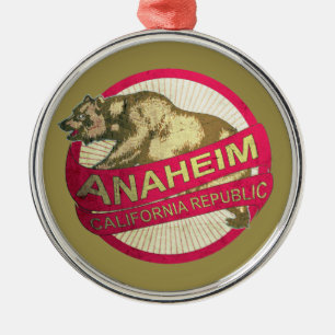 Anaheim California bear holiday ornament