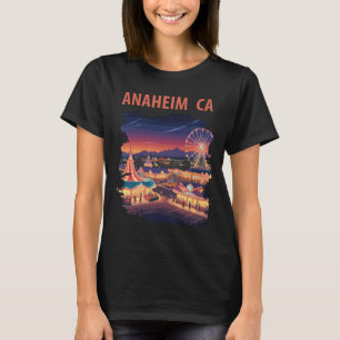 Anaheim California Pier Neon Travel T-Shirt