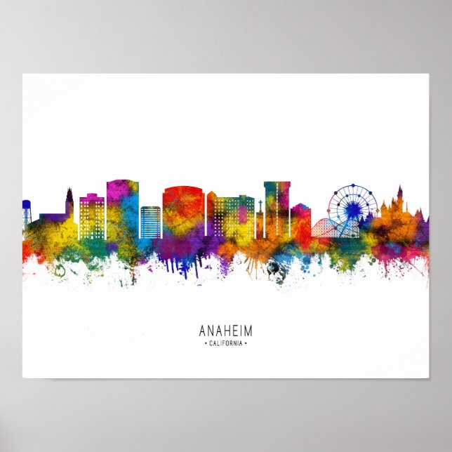 Anaheim California Skyline Poster (Front)