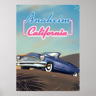 Anaheim California travel poster