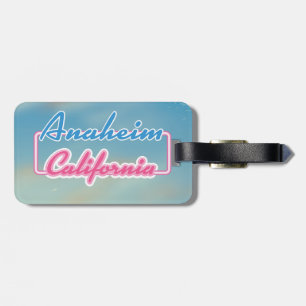 Anaheim California travel poster Luggage Tag