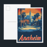Anaheim California USA Vintage Travel Illustration Postcard<br><div class="desc">Anaheim California USA Art Vintage travel place illustration</div>
