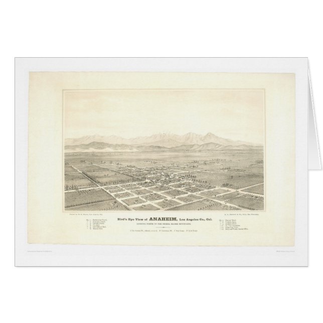 Anaheim, carte panoramique de CA (0025A) - (Devant horizontal)