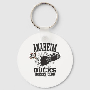 Anaheim Ducks Hockey Puck Burst Orange Officially  Keychain
