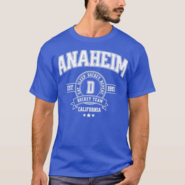 Anaheim Hockey Team Bold Duck Sports design T-Shirt (Front)