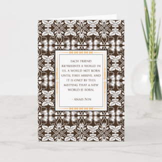 Anais Nin Friendship Card